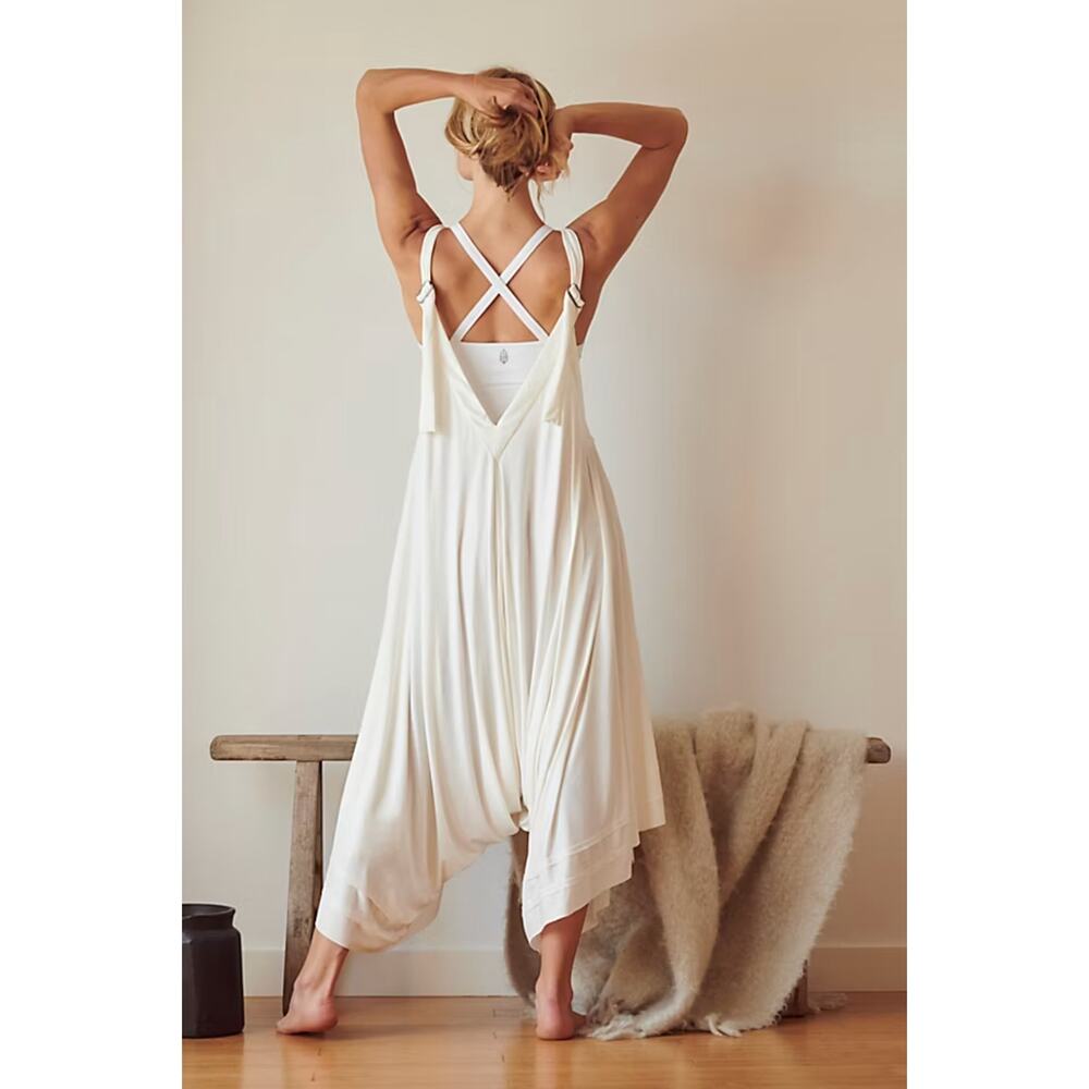 free people fp movement ivory cream white seven starts onesie jumpsuit